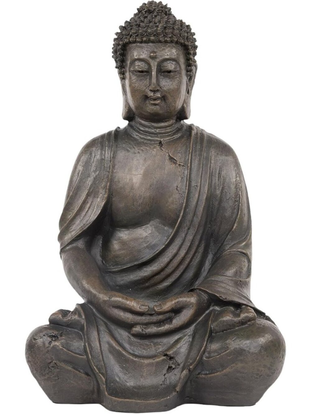 15” Tall Meditating Buddha Statue for Indoor/Outdoor Decor, Tabletop Garden